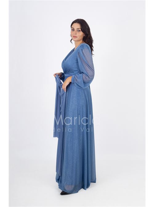 abito manica lunga glitter MARICLA ELEGANCE | FI7219INDACO